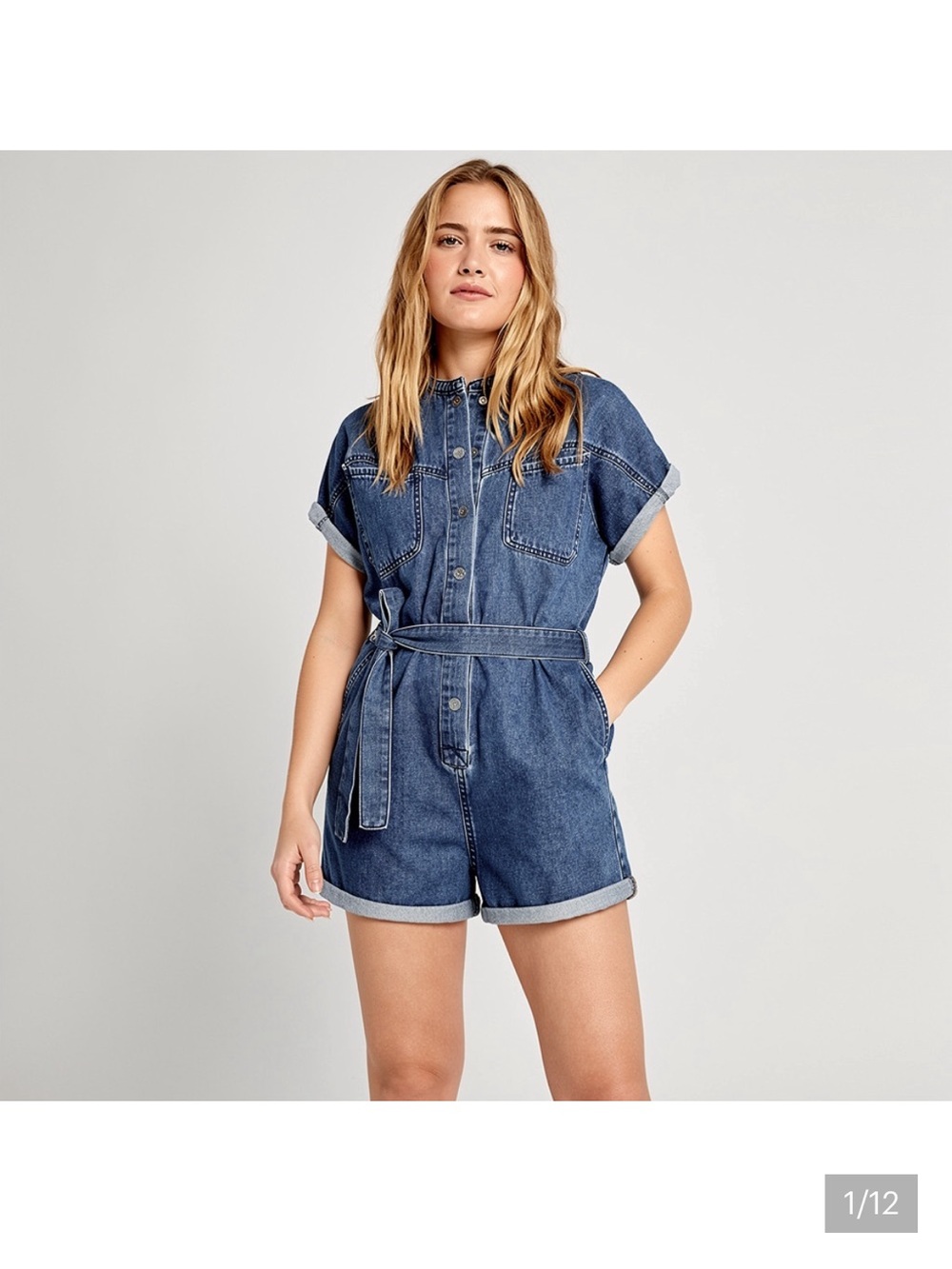 Frank and oak denim romper